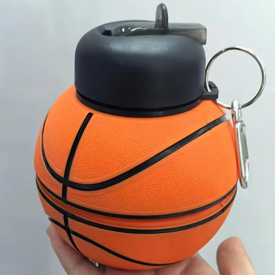 Складная силиконовая бутылка «Баскетбольный мяч»