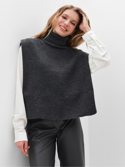 Джемпер-пончо женский