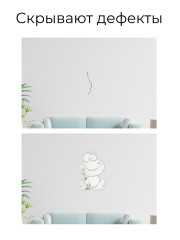 Наклейка зеркальная интерьерная на стену «Лягушка» - Фото 6