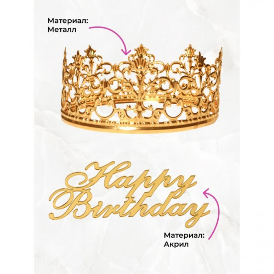 Набор для украшения торта «Happy Birthday»