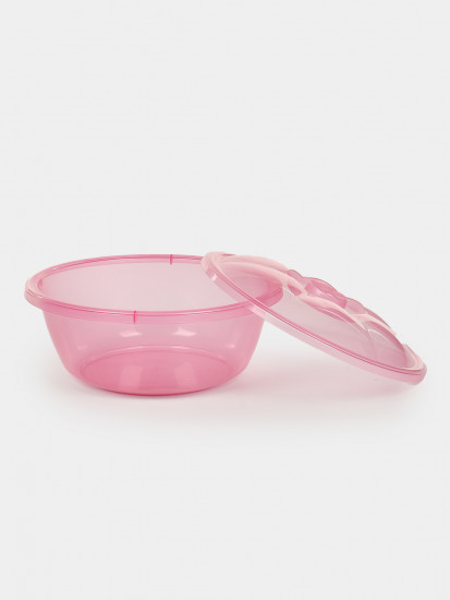 Чашка круглая прозрачная с крышкой