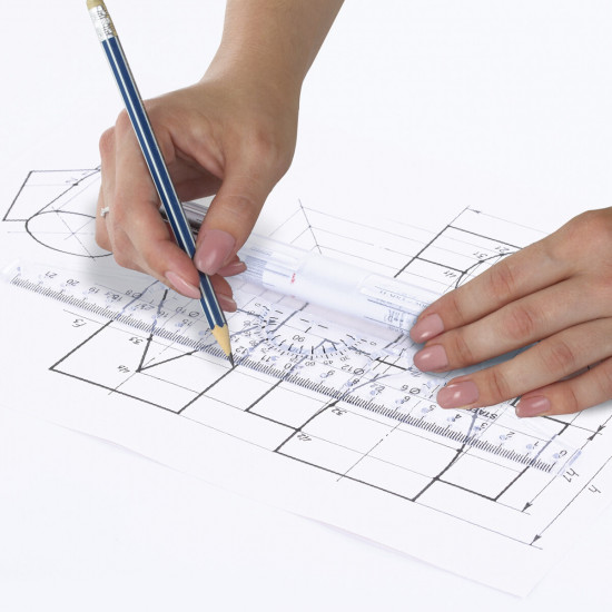 Линейка с роликом