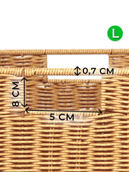Корзина для хранения плетеная с ручками L