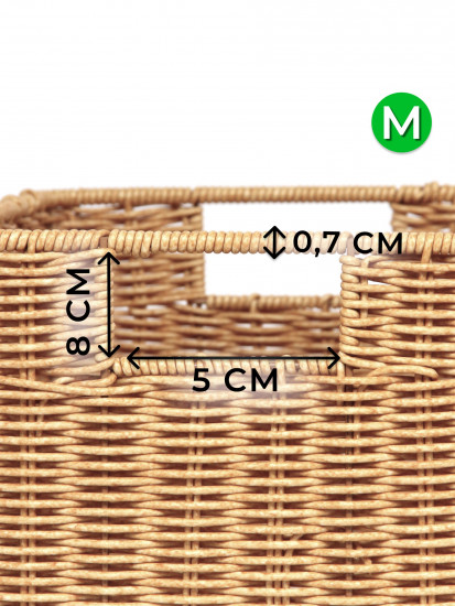 Корзина для хранения плетеная с ручками M