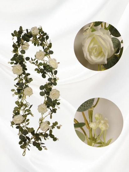 Комплект из декоративной лианы с розами