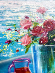 Картина маслом «Завтрак на море» - Фото 2