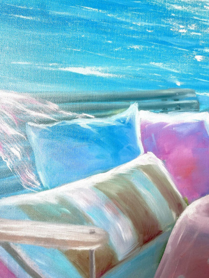 Картина маслом «Завтрак на море»