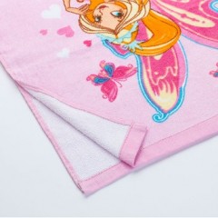 Полотенце махровое Непоседа "Фея" (хлопок, 35х70 см, цвет розовый) - Фото 1