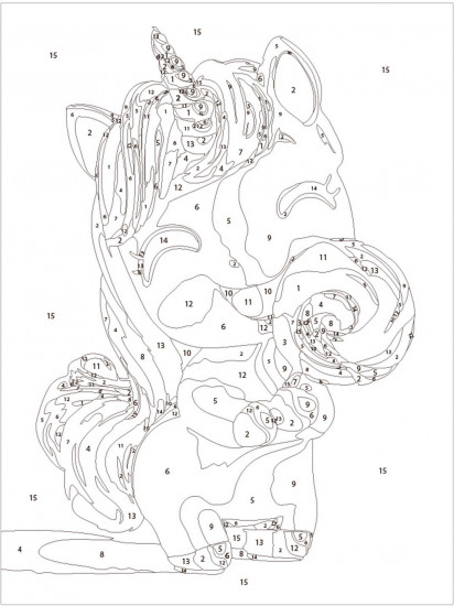 Картина по номерам «Единорог с леденцом»