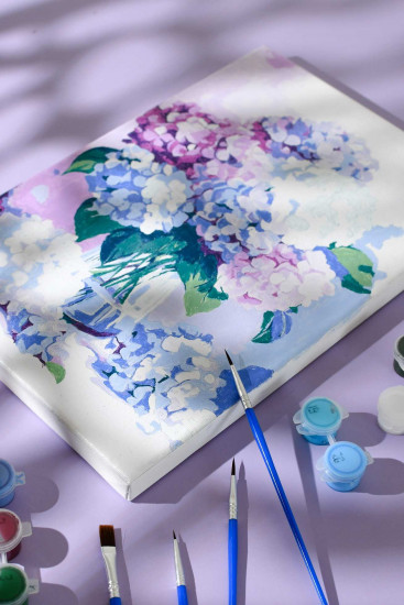 Картина по номерам «Букет гортензий»