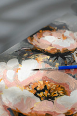 Картина по номерам «Пионы с золотом» - Фото 3