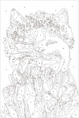 Картина по номерам «Кот с тюльпанами» - Фото 3