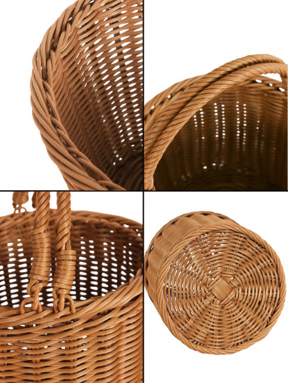 Корзина плетеная с ручками «Ведерко прямое»