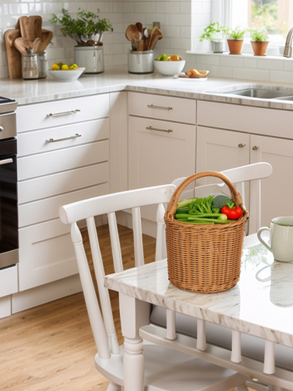 Корзина плетеная с ручками «Ведерко прямое»