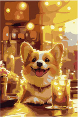 Картина по номерам «Корги с лимонадом» - Фото 2