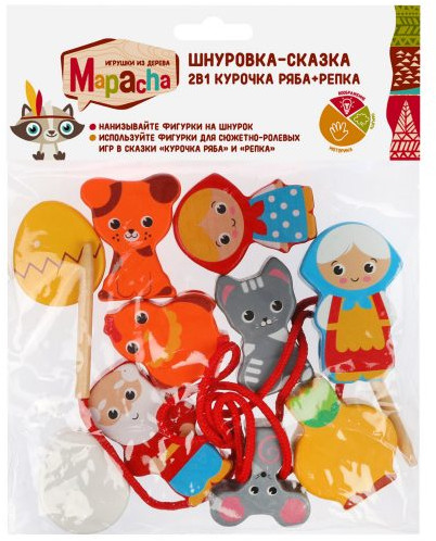 Шнуровка-фигурки «Курочка Ряба и Репка»