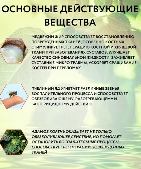 Гель-бальзам для тела с пчелиным ядом «Суставит. Медвежий жир»
