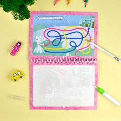 Книжка-раскраска в комплекте с водным маркером «Сказочный мир» - Фото 2