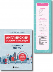 Английский в схемах и таблицах. Запоминай легко. Комплект из книги и закладки - Фото 1