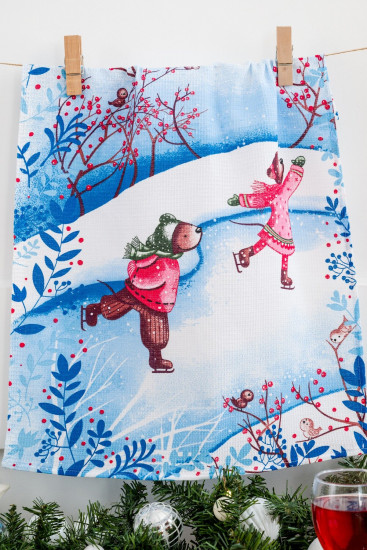 Набор полотенец кухонных «Снежные забавы»