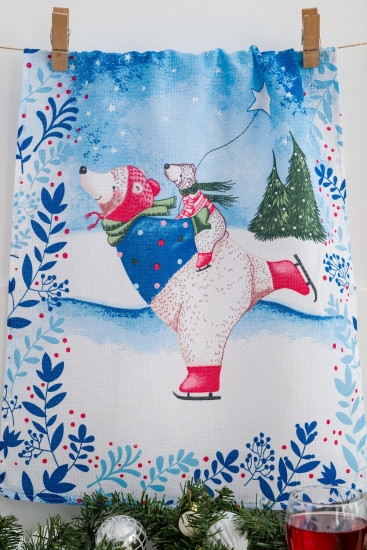 Набор полотенец кухонных «Снежные забавы»