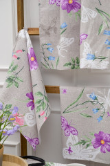 Набор полотенец кухонных «Бабочки и цветы» - Фото 1