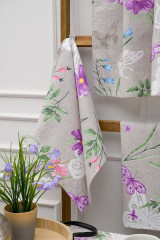 Набор полотенец кухонных «Бабочки и цветы» - Фото 2