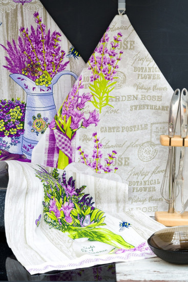 Набор полотенец кухонных «Букет лаванды»