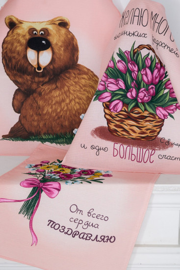 Набор полотенец кухонных «Сердечное поздравление»