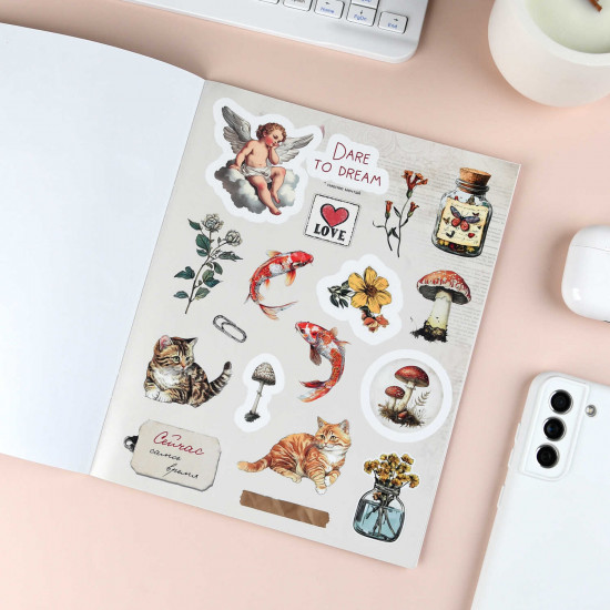 Книжка с наклейками «Винтаж»