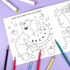 Книжка-раскраска для детей «Капибары и котики» - Фото 5