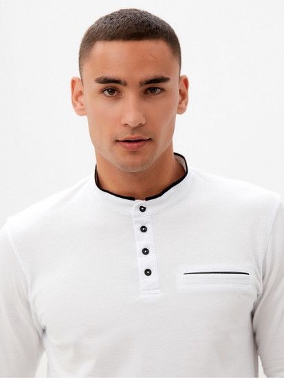 Лонгслив-поло мужской