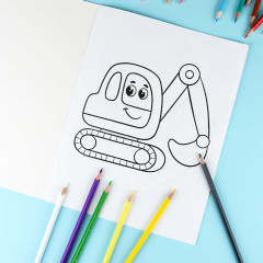 Книжка-раскраска для детей «Веселый транспорт» - Фото 2