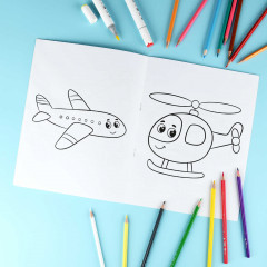 Книжка-раскраска для детей «Веселый транспорт» - Фото 4