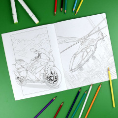 Книжка-раскраска для детей с наклейками «Для мальчиков» - Фото 3