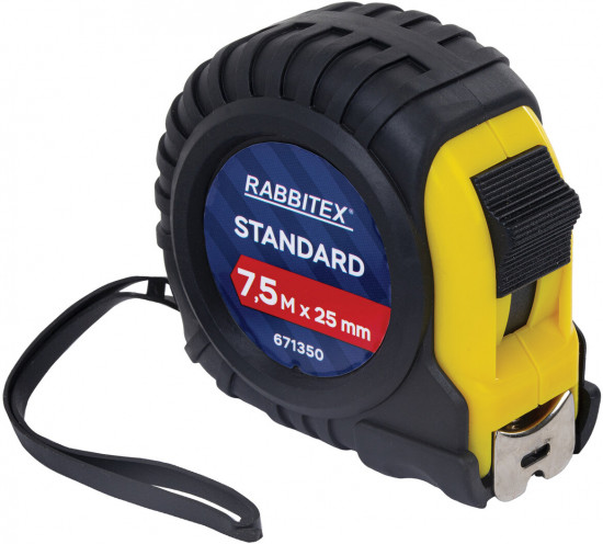 Рулетка измерительная в обрезиненном корпусе с фиксатором «Standard»