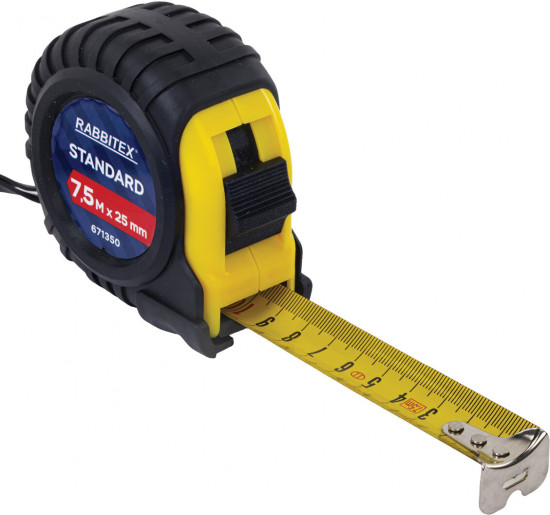 Рулетка измерительная в обрезиненном корпусе с фиксатором «Standard»