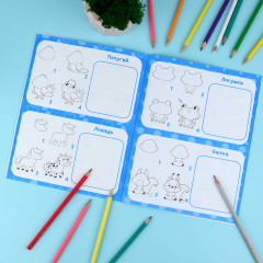 Книжка-раскраска для детей «32 животных» - Фото 2