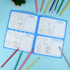 Книжка-раскраска для детей «32 животных» - Фото 3