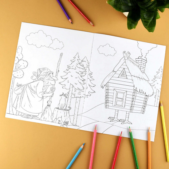 Книжка-раскраска для детей «Любимые герои»