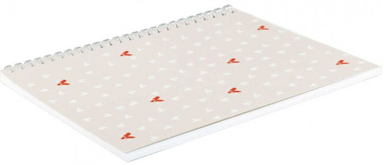 Блокнот «Сердечки на бежевом»