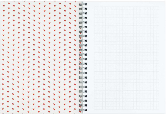 Блокнот «Сердечки на бежевом»