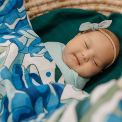 Пеленка муслиновая «Azure Blossom» - Фото 4