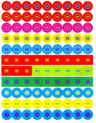 Многоразовые развивающие наклейки. Пуговки. Выпуск 1 - Фото 2