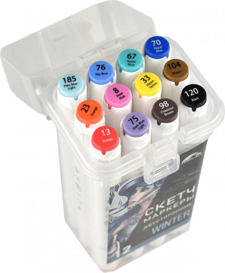 Набор скетчмаркеров двусторонних «Зима»