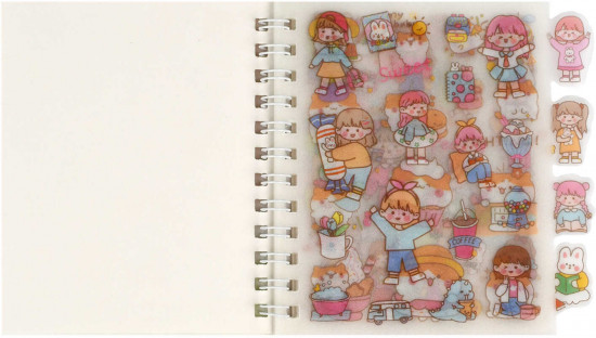Набор наклеек в блокноте «На прогулке»