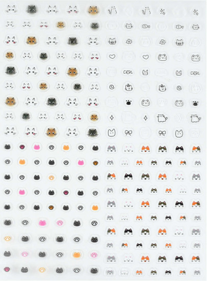 Наклейки для ногтей «Кошачьи мечты»