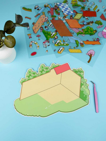 Наклейки-румбокс для создания миниатюрных сцен «Детская площадка»