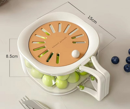 Контейнер для мытья и хранения фруктов и овощей с крышкой