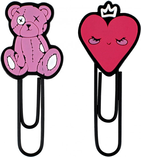 Набор скрепок-закладок для книг «Розовый микс»